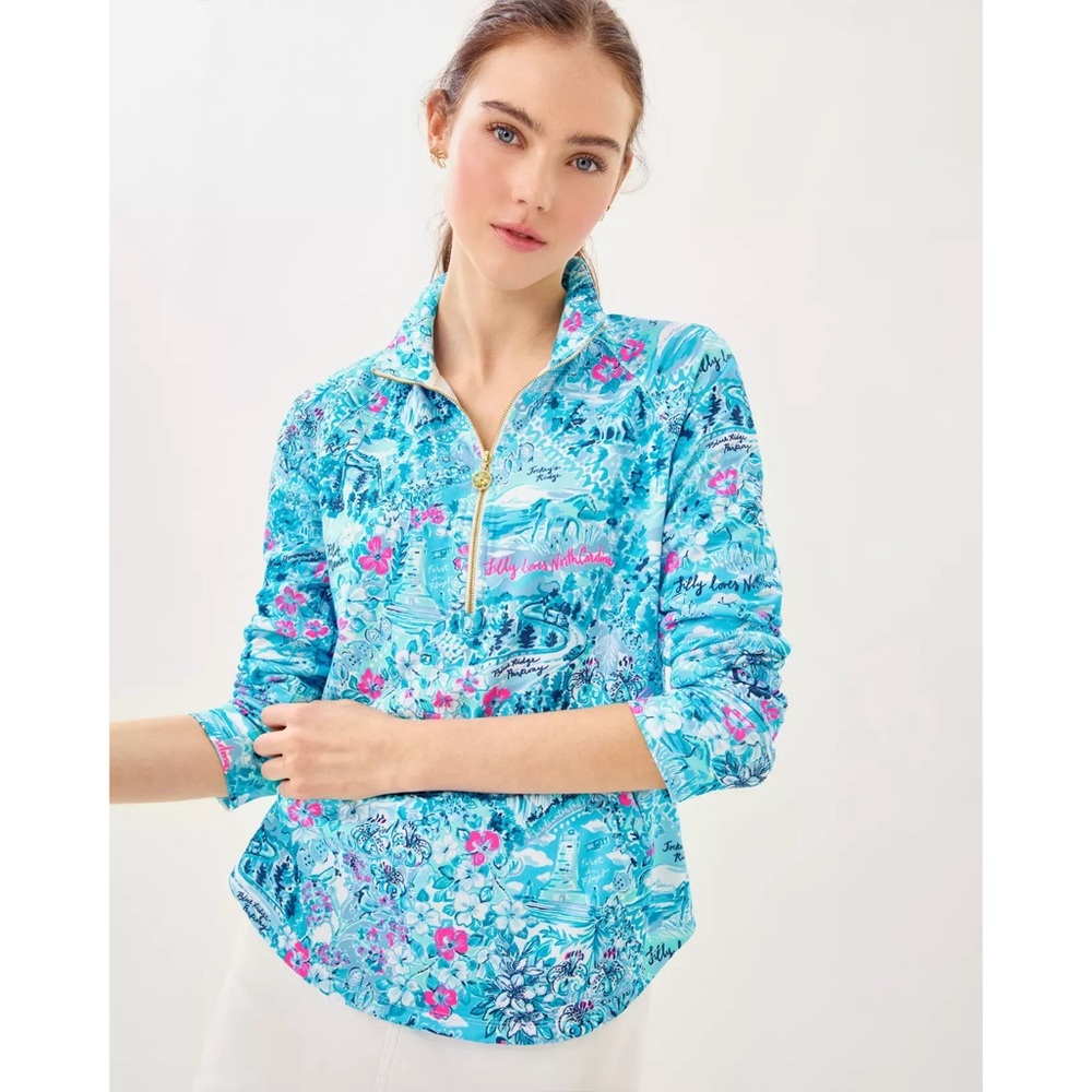 NEVER WORN Lilly Pulitzer Skipper Popover Lilly Loves North Carolina NC M